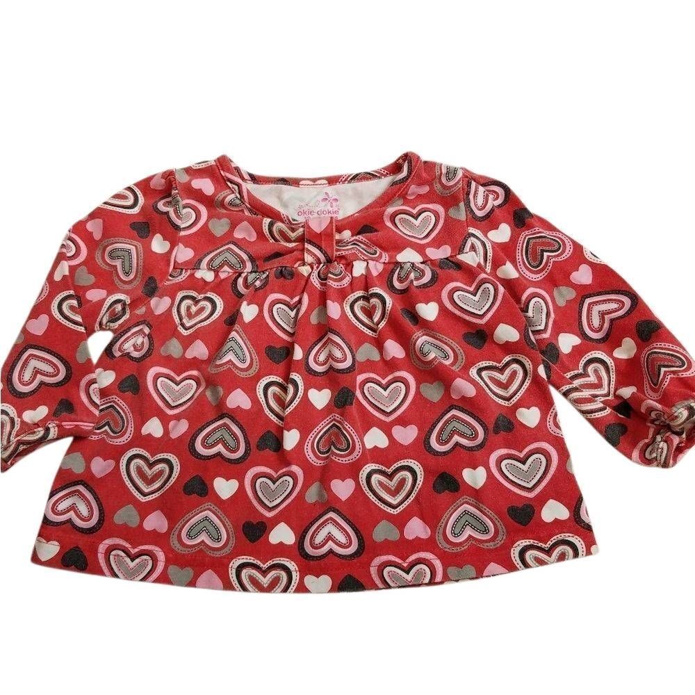 Okie Dokie heart valentine longsleeve shirt 12 months